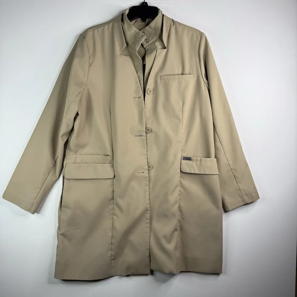 Figs Lab Coat Khaki Women's Figpro XL Scrubs